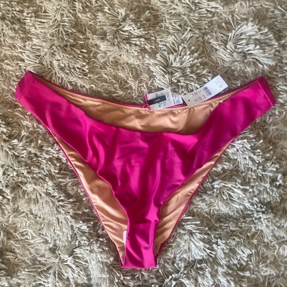 J. Crew NWT Curved Waist Cheeky Bikini Bottom UPF Sun Protection Size XL